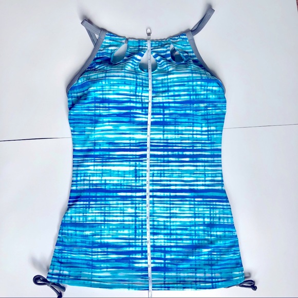 NEW FREE COUNTRY Tankini Swimsuit Top Small Blue - Picture 9 of 16